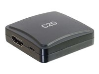 C2G VGA + 3.5mm to HDMI Adapter Converter - Videokort - HD-15 (VGA), mini-phone stereo 3.5 mm hona till HDMI, Mikro-USB typ B (endast ström) hona - svart - stöd för 1080p 84010