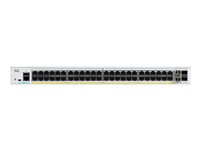 Cisco Catalyst 1000-48T-4X-L - Switch - Administrerad - 48 x 10/100/1000 + 4 x 10 Gigabit SFP+ (upplänk) - rackmonterbar C1000-48T-4X-L