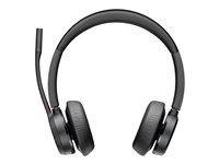 Poly Voyager 4320 - Voyager 4300 series - headset - på örat - Bluetooth - trådlös, kabelansluten - USB-C - svart - Zoomcertifierad, Certifierad för Microsoft-teams 76U50AA