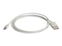 C2G USB A Male to Lightning Male Sync and Charging Cable - Lightning-kabel - Lightning hane till USB hane - 1 m - vit 86051