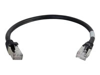 C2G Cat6a Booted Shielded (STP) Network Patch Cable - Patch-kabel - RJ-45 (hane) till RJ-45 (hane) - 5 m - STP - CAT 6a - formpressad, hakfri, tvinnad - svart 89919