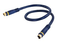 C2G Velocity - Videokabel - S-Video - 4-stifts mini-DIN hane till 4-stifts mini-DIN hane - 1 m - dubbelt skärmad koaxial 80151