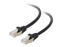 C2G Cat5e Booted Shielded (STP) Network Patch Cable - Patch-kabel - RJ-45 (hane) till RJ-45 (hane) - 3 m - STP - CAT 5e - formpressad - svart 83852