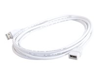 C2G 2m USB Extension Cable - USB A Male to USB A Female Cable - USB-kabel - USB (hona) till USB (hane) - 2 m - vit 19018