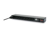 APC Switched Rack PDU - Kraftdistributionsenhet (kan monteras i rack) - AC 208-230 V - Ethernet, RS-232 - ingång: IEC 60320 C20 - utgångskontakter: 8 (power IEC 60320 C13) - 1U - 2.4 m sladd - för P/N: SMTL2K2RM2UCLNC, SMTL3KRM2UCL, SMTL3KRM2UCLNC, SRTL2K2RM1UWC, SRTL3KRM1UIC AP7921B