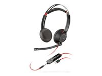 Poly Blackwire 5220 - Headset - på örat - kabelansluten - 3,5 mm kontakt, USB-C - svart - Certifierad för Skype for Buisness, Zoomcertifierad, Certifierad för Microsoft-teams, Avaya-certifierad, Cisco Jabber-certifierad, Works With Chromebook Certified, UC-certifierad 8X231AA