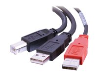 C2G "Y" Cable - USB-kabel - USB typ B (hane) till USB, USB (endast ström) (hane) - USB 2.0 - formpressad 81578