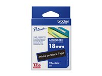 Brother TZe-345 - Standardlim - vitt på svart - Rulle (1,8 cm x 8 m) 1 kassett(er) bandlaminat - för Brother PT-D600; P-Touch PT-1880, D450, E310, E550, E800, P900; P-Touch Cube Plus PT-P710 TZE345