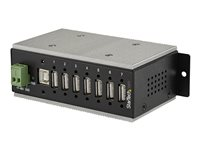 StarTech.com USB 2.0-hubb med 7 portar - Industriell USB-A-hubb i metall med ESD- och 350 W överspänningsskydd - Utökad driftstemperatur -40 till 85 &degC - monterbar på DIN-skena/vägg/skrivbord - USB-expansionshubb - Hubb - 7 x USB 2.0 - DIN-skenmonterbar - Likström - TAA-kompatibel - för P/N: ITB20D3250 HB20A7AME