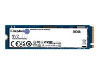 Kingston NV2 - SSD - 500 GB - inbyggd - M.2 2280 - PCIe 4.0 x4 (NVMe) SNV2S/500GBK