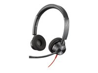 Poly Blackwire 3325 - Blackwire 3300 series - headset - på örat - kabelansluten - 3,5 mm kontakt, USB-A - svart - Certifierad för Microsoft-teams 76J21AA