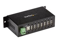 StarTech.com USB 2.0-hubb med 7 portar - Industriell USB-A-hubb i metall med ESD-skydd och 350 W överspänningsskydd - Monterbar på DIN-skena, vägg eller skrivbord - TAA-kompatibel USB-expansionshubb - Hubb - 7 x USB 2.0 - DIN-skenmonterbar - Likström - för P/N: ITB20D3250, MSDREADU2OTG, USB2HAB15, USB2HAB30AC, USB2HAB50AC, USB2HABM1, USB2HABM6RA ST7200USBM