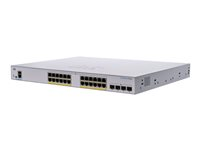 Cisco Business 250 Series CBS250-24FP-4X - Switch - L3 - smart - 24 x 10/100/1000 (PoE+) + 4 x 10 Gigabit SFP+ - rackmonterbar - PoE+ (370 W) CBS250-24FP-4X-EU