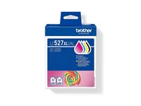 Brother LC527XL Value Pack - 4-pack - Lång livslängd - svart, gul, cyan, magenta - original - hängande låda - bläckpatron - för Brother MFC-J4350DW, MFC-J4550DW, MFC-J6760DW LC527XLVAL