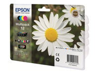 Epson 18 Multipack - 4-pack - svart, gul, cyan, magenta - original - blister - bläckpatron - för Expression Home XP-212, 215, 225, 312, 315, 322, 325, 412, 415, 422, 425 C13T18064010