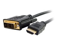 C2G 1m HDMI to DVI Adapter Cable - DVI-D Digital Video Cable - Adapterkabel - enkel länk - DVI-D hane till HDMI hane - 1 m - dubbelt skärmad - svart 82029