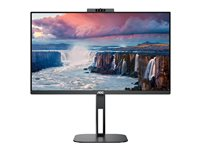 AOC Value-line 24V5CW/BK - V5 series - LED-skärm - 24" (23.8" visbar) - 1920 x 1080 Full HD (1080p) @ 75 Hz - IPS - 300 cd/m² - 1000:1 - 4 ms - HDMI, DisplayPort, USB-C - högtalare - svart 24V5CW/BK