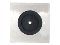 C2G RapidRun Single Gang 3.81cm Grommet Wall Plate - Monteringsplatta - borstad aluminium - 1-gang 87029