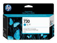 HP 730 - 130 ml - cyan - original - DesignJet - bläckpatron - för DesignJet SD Pro MFP, T1600, T1600dr, T1700, T1700dr, T1708, T1708dr, T2600, T2600dr P2V62A