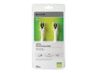 Belkin - Patch-kabel - RJ-45 (hane) till RJ-45 (hane) - 10 m - STP - CAT 5e - formpressad, hakfri - vit A3L791CP10MWHHS