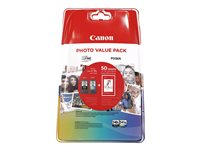 Canon PG-540L/CL-541XL Photo Value Pack - Blank - 2-pack - Lång livslängd - svart, färg (cyan, magenta, gul) - original - blister - bläckbehållare / papperspaket - för PIXMA MG3150, MG3550, MG3650, MG4250, MX395, MX455, MX475, MX525, MX535, TS5150, TS5151 5224B007