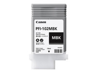 Canon PFI-102 MBK - 130 ml - mattsvart - original - bläcktank - för imagePROGRAF iPF510, iPF610, iPF650, iPF655, iPF720, iPF750, iPF755, iPF760, LP17, LP24 0894B001