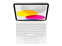 Apple Magic Keyboard Folio - Tangentbord och foliefodral - med pekdyna - Apple Smart connector - QWERTY - dansk - för 10.9-inch iPad (10:e generation); iPad A16 Wi-Fi, A16 Wi-Fi + Cellular MQDP3DK/A