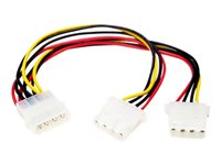 StarTech.com LP4 till 2x LP4 ström Y-splitterkabel M/F - Strömkabel - 4 pin intern effekt (hona) till 4 pin intern effekt (hane) - 0.2 m - för P/N: ATX2POWER450, ATX2POWR350E, ATX2POWR400E, HSB225S3R, IDE2SAT2, S25SLOTR, SATSASBP425 PYO2L