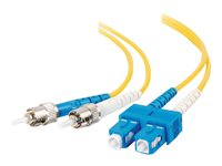 C2G ST-ST 9/125 OS1 Duplex Singlemode PVC Fiber Optic Cable (LSZH) - Nätverkskabel - ST enkelläge (hane) till ST enkelläge (hane) - 2 m - 2 m - fiberoptisk - duplex - 9 / 125 mikrometer - OS1 - halogenfri - gul 85560