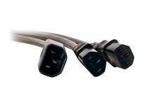 C2G 16 AWG 1-to-2 Power Cord Splitter - Strömdelare - IEC 60320 C14 till power IEC 60320 C13 - 1.8 m - formpressad - svart 80631