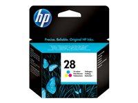 HP 28 - 8 ml - färg (cyan, magenta, gul) - original - bläckpatron (alternativ för: HP 27) - för Deskjet 3320, 3325, 3420, 3425, 450; psc 2105, 2108, 2110, 2115, 2210 C8728AE#UUS