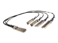 Dell 40GbE QSFP+ to 4 x 10GbE SFP+ Passive Copper Breakout Cable - Nätverkskabel - SFP+ till QSFP+ - 2 m - för Force10 Z9000, Z9500; Networking S6010-ON 470-ABXO