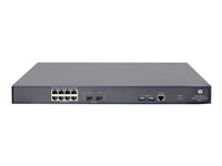 HPE 830 8-Port PoE+ Unified Wired-WLAN Switch - Switch - Administrerad - 8 x 10/100/1000 (PoE+) + 2 x Gigabit SFP - rackmonterbar - PoE+ JG641A#ABB