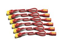 APC - Strömkabelsats - power IEC 60320 C13 till IEC 60320 C14 - 10 A - 1.2 m - röd - för P/N: SCL500RMI1UC, SCL500RMI1UNC, SMT3000I-AR, SMT3000R2I-AR, SMTL750RMI2UC, SRT1500RMXLI AP8704S-WWX340