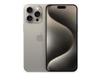 Apple iPhone 15 Pro Max - 5G smartphone - dual-SIM / Internal Memory 1 TB - OLED-skärm - 6.7" - 2796 x 1290 pixels (120 Hz) - 3 st. bakre kameror 48 MP, 12 MP, 12 MP - front camera 12 MP - naturligt titan MU7J3QN/A