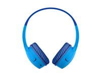 Belkin SoundForm Mini - Hörlurar med mikrofon - på örat - Bluetooth - trådlös - 3,5 mm kontakt - blå AUD002BTBL