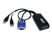 Tripp Lite USB (2) Server Interface Unit Virtual Media KVM Switch HD15 USB RJ45 - Adapter för tangentbord/video/mus/USB - HD-15 (VGA) (hane) till USB, RJ-45 B078-101-USB2