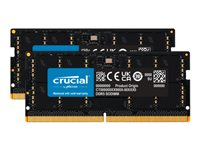 Crucial - DDR5 - sats - 64 GB: 2 x 32 GB - SO DIMM 262-pin - 5200 MHz / PC5-41600 - CL42 - 1.1 V - on-die ECC CT2K32G52C42S5