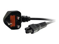 C2G Laptop Power Cord - Strömkabel - IEC 60320 C5 till BS 1363 (hane) - AC 250 V - 2 m - formpressad - svart - Storbritannien 80602