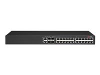 Brocade ICX 6450-24 - Switch - L3 - Administrerad - 24 x 10/100/1000 + 2 x Gigabit SFP + 2 x Gigabit SFP / 10 Gigabit SFP+ - skrivbordsmodell, rackmonterbar, väggmonterbar ICX6450-24