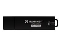 IronKey D300S Managed - USB flash-enhet - krypterat - FIPS 140-2 Level 3 - 8 GB - USB 3.1 Gen 1 - TAA-kompatibel IKD300SM/8GB