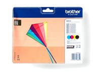 Brother LC223 - 4-pack - svart, gul, cyan, magenta - original - blister med akustiskt / elektromagnetiskt alarm - bläckpatron - för Brother DCP-J4120DW, DCP-J562DW, MFC-J4420DW, MFC-J4625DW, MFC-J5320DW, MFC-J5625DW LC223VALBPDR