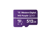WD Purple - Flash-minneskort - 512 GB - UHS-I U1 / Class10 - microSDXC - lila WDD512G1P0C-85AEL0