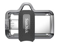 SanDisk Ultra Dual - USB flash-enhet - 128 GB - USB 3.0 / micro USB SDDD3-128G-G46