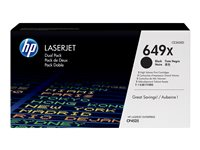 HP 649X - 2-pack - Lång livslängd - svart - original - LaserJet - tonerkassett (CE260XD) - för Color LaserJet Enterprise CP4525dn, CP4525n, CP4525xh CE260XD