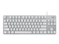 Logitech K835 TKL - Tangentbord - USB - tangentbrytare: TTC Red - naturvit/silver 920-010033