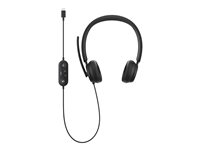 Microsoft Modern USB-C Headset for Business - Headset - på örat - kabelansluten - USB-C - svart - Certifierad för Microsoft-teams I6S-00008