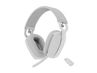 Logitech Zone Vibe Wireless - Headset - fullstorlek - Bluetooth - trådlös - USB-C via Bluetooth-adapter - offwhite - Certifierad för Microsoft-teams 981-001171
