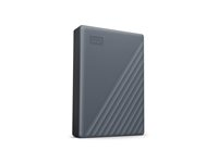 WD My Passport WDBRMD0050BGY-WESN - Hårddisk - krypterat - 5 TB - extern (portabel) - USB 3.2 Gen 1 - 256 bitars AES - silikongrå WDBRMD0050BGY-WESN