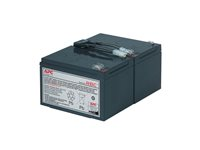 APC Replacement Battery Cartridge #6 - UPS-batteri - 1 x batteri - Bly-syra - svart - för P/N: SMC1500IC, SMT1000I-AR, SMT1000IC, SUA1000ICH-45, SUA1000I-IN, SUA1000J3W, SUA1500J3W RBC6